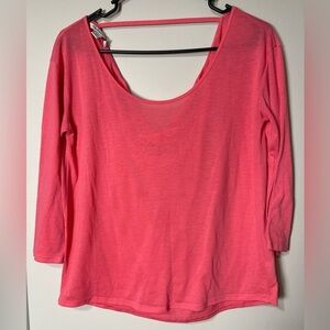 American Eagle Outfitters Women's Scoopback 3/4 Sleeve Blouse